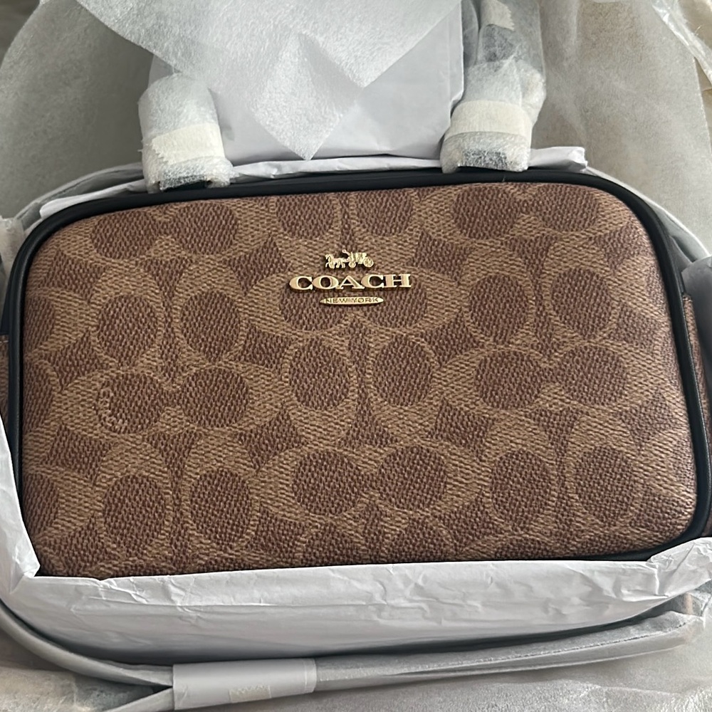 Coach Tan Signature Crossbody Bag Satchel